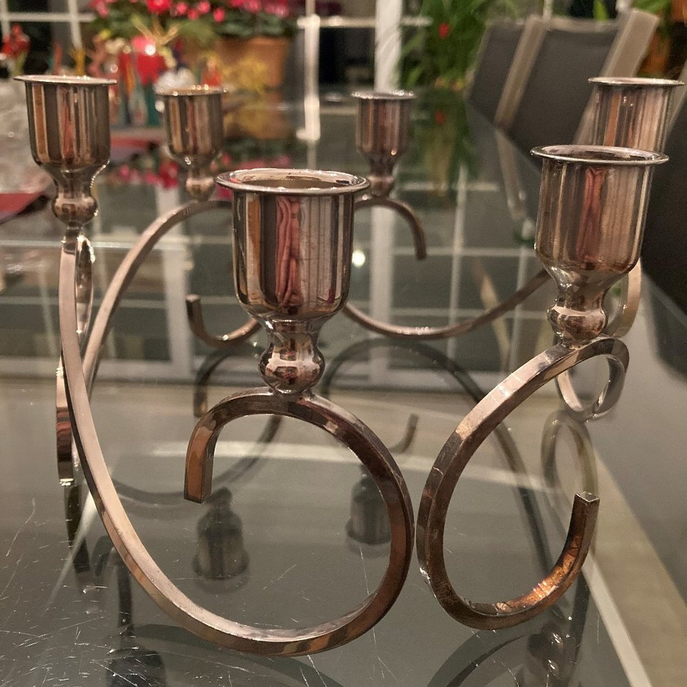 Silver Fisher Candle Holders